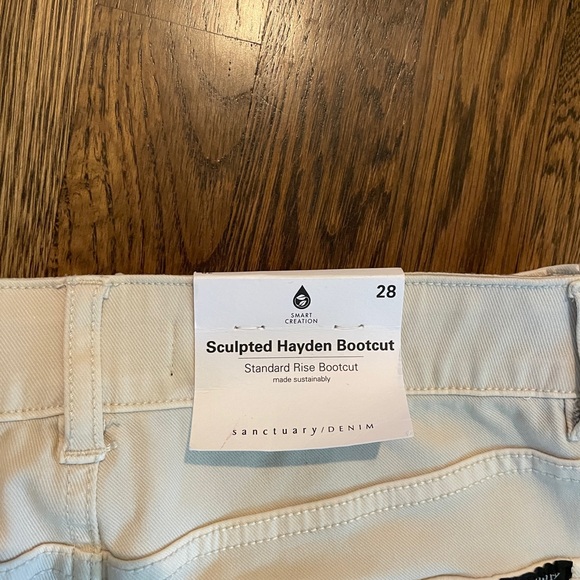 *NWT* Sanctuary cargo jeans pants! Gorgeous year round cream color! - Picture 3 of 8